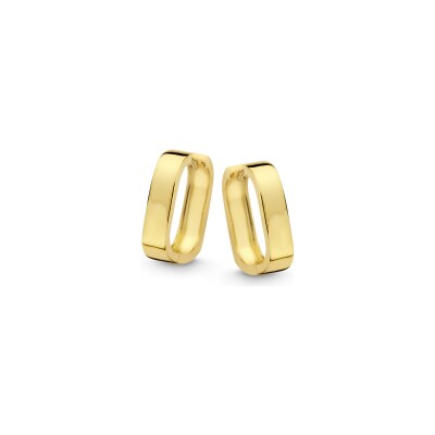 Boucles d'oreilles créoles Naiomy Silver en argent plaqué or jaune