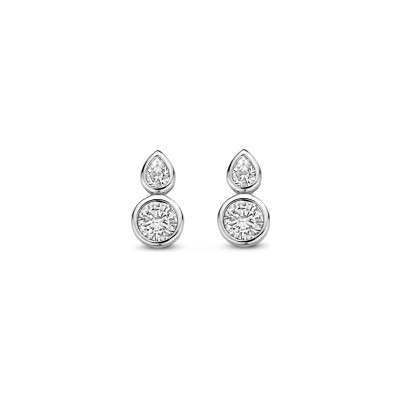 Boucles d'oreilles Naiomy Silver en argent et zircon