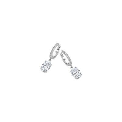 Boucles d'oreilles Naiomy Silver en argent et zircon