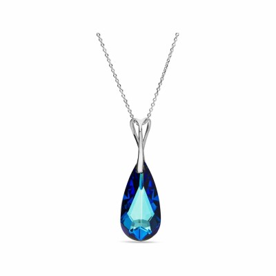 Collier Spark Teardrop en argent plaqué platine et cristaux