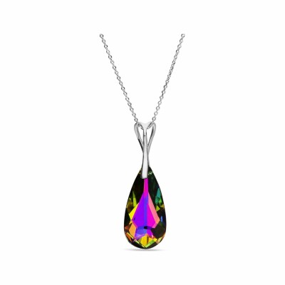 Collier Spark Teardrop en argent plaqué platine et cristaux