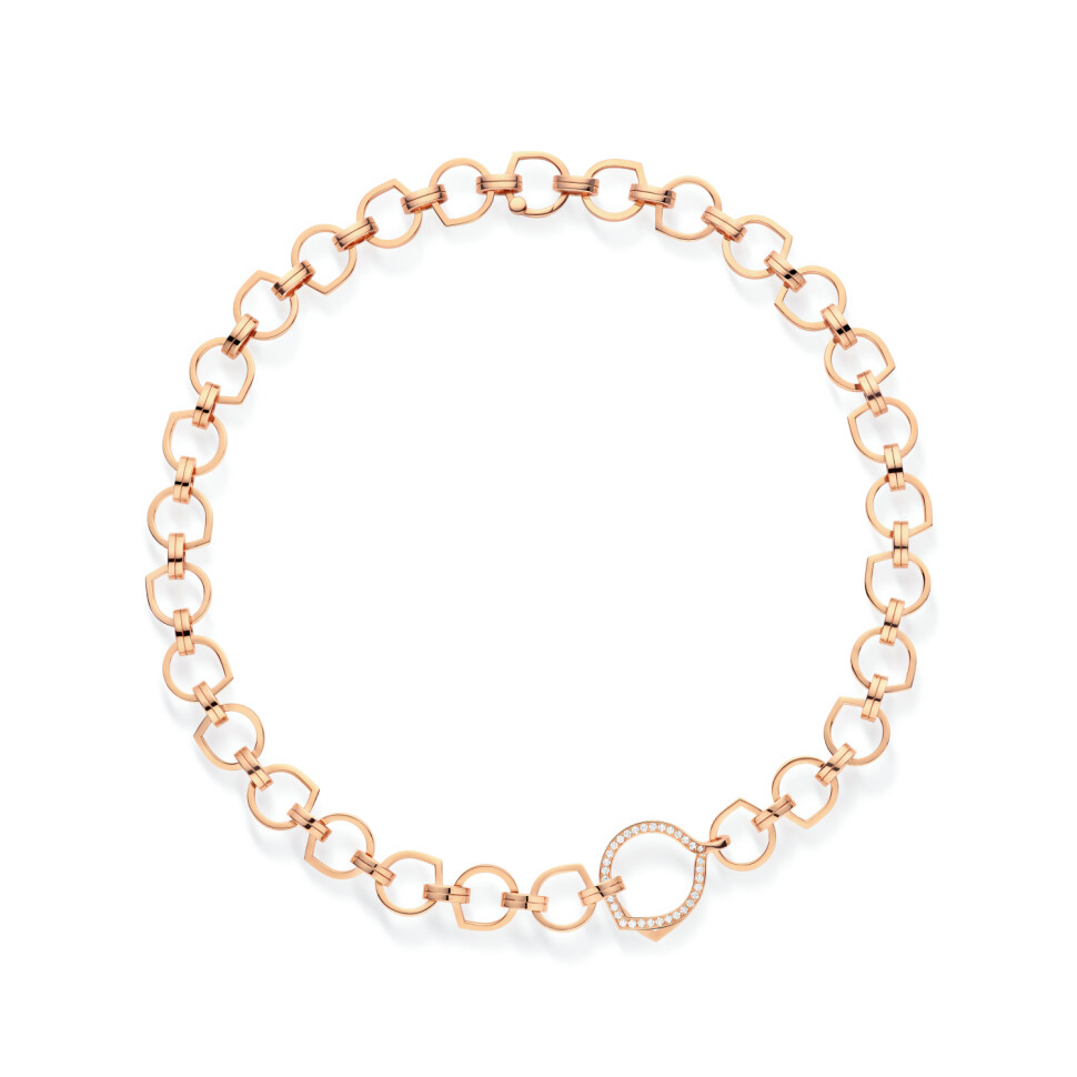 Repossi Antifer necklace in pink gold and diamonds