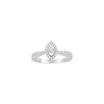 Alliance en or blanc et diamants de 0.24ct