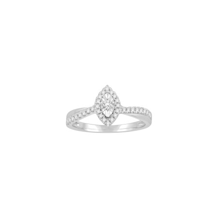 Alliance en or blanc et diamants de 0.24ct