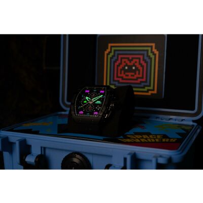 Montre Nubeo Magellan Chronograph Space Invaders Limited Edition NB-6024-SI-08