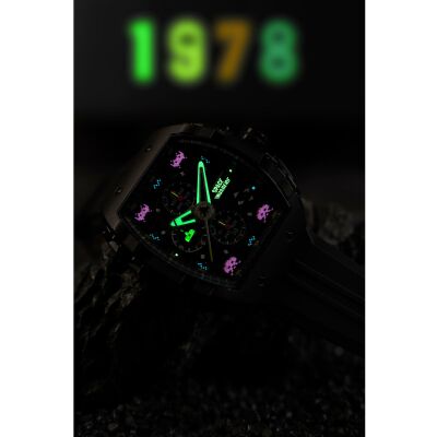 Montre Nubeo Magellan Chronograph Space Invaders Limited Edition NB-6024-SI-08
