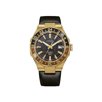 Montre Citizen Series 8 GMT 5th Anniversary Damascus Carbon NB6092-01E, édition limitée