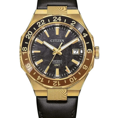 Montre Citizen Series 8 GMT 5th Anniversary Damascus Carbon NB6092-01E, édition limitée