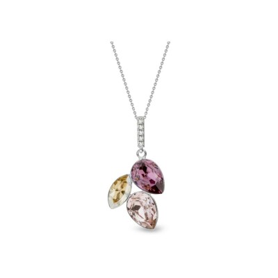 Collier Spark Arcadia en argent plaqué platine et cristaux