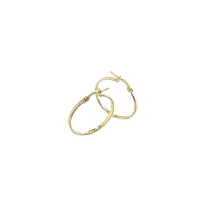 Boucles d'oreilles créoles ADLC en or jaune