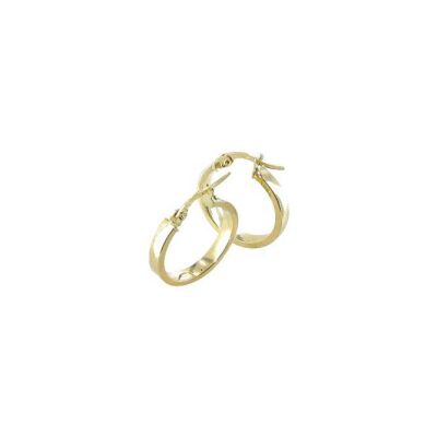 Boucles d'oreilles créoles ADLC en or jaune