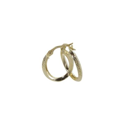 Boucles d'oreilles créoles Art de la créole en or jaune