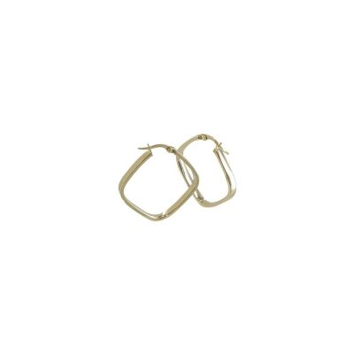 Boucles d'oreilles créoles ADLC en or jaune