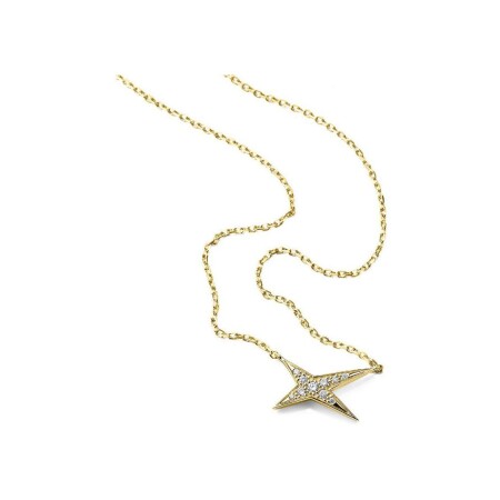 Collier Mauboussin Valentine For You en or jaune et diamants 0.1ct