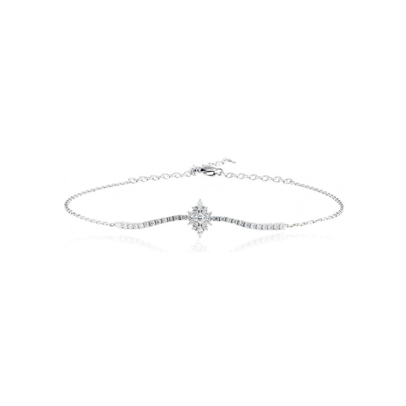 Collier Yeprem Y-Not en or blanc et diamants