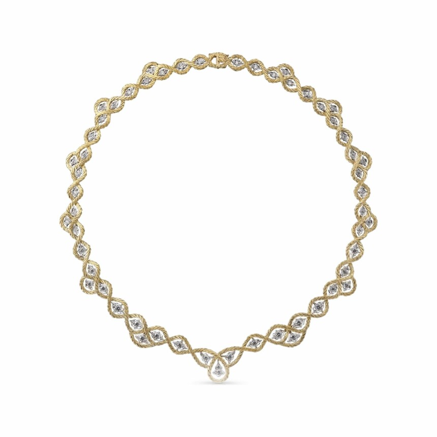 Buccellati Etoilée necklace, white gold, yellow gold and diamonds