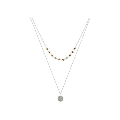Collier N°3 Bijoux en acier et pierre