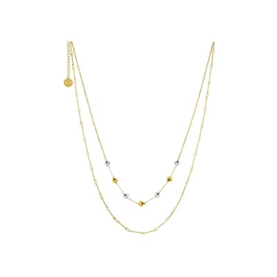 Collier N°3 Bijoux en acier bicolore