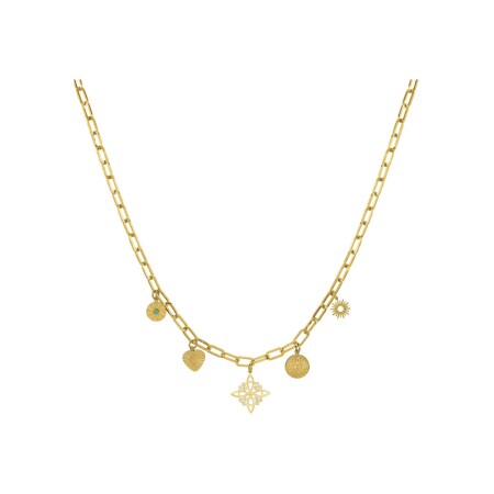 Collier N°3 Bijoux en acier doré