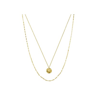 Collier N°3 Bijoux en acier et perles blanches