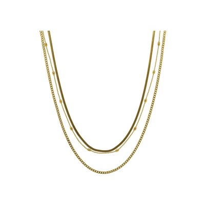 Collier N°3 Bijoux en acier doré