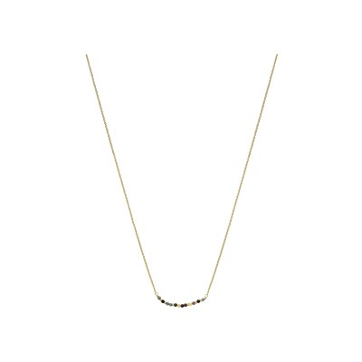 Collier N°3 Bijoux en acier doré et tourmaline multicolore