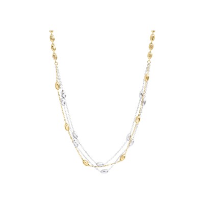 Collier N°3 Bijoux en acier bicolore