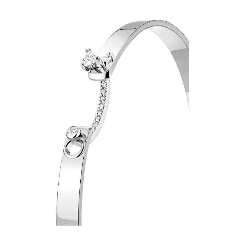 Bracelet bangle Nouvel Héritage Mood en or blanc et diamants