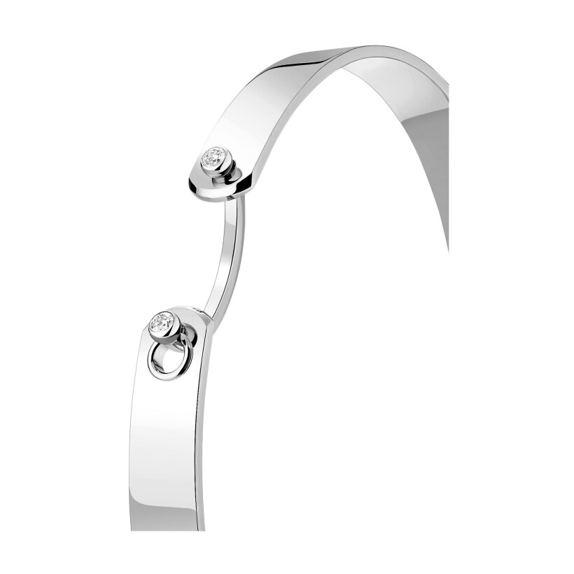 Bracelet bangle Nouvel Héritage Mood en or blanc et diamants