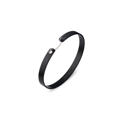 Nouvel Héritage Mood Midnight in Manhattan GM bangle in white gold, titanium and black diamonds