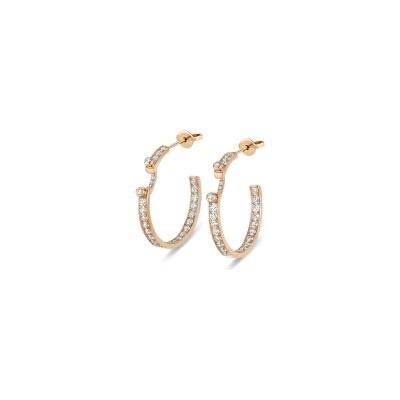 Nouvel Héritage Mood Eternity Tuxedo hoop earrings in yellow gold and diamonds