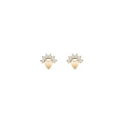 Boucles d'oreilles Nouvel Héritage Mystic en or jaune et diamants