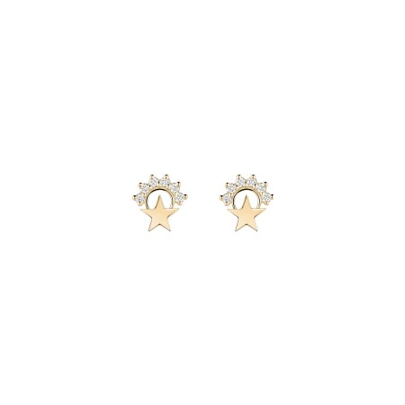 Boucles d'oreilles Nouvel Héritage Mystic en or jaune et diamants