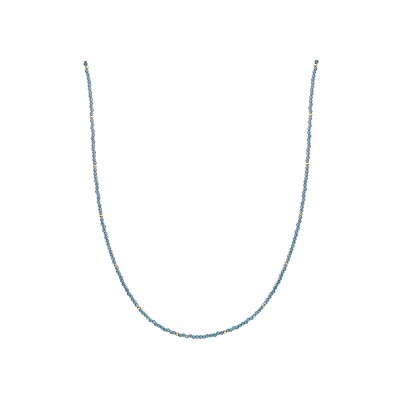 Collier Sparkling BEADED en argent plaqué or jaune et quartz