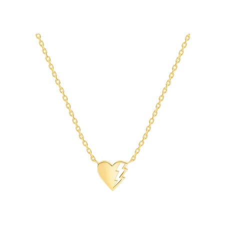 Collier Akillis cœur Love Tag en or jaune