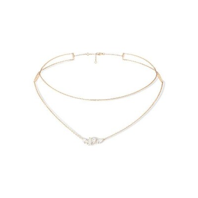 Collier Repossi Serti sur Vide en or rose et diamants