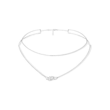 Collier Repossi Serti sur Vide en or blanc et diamants