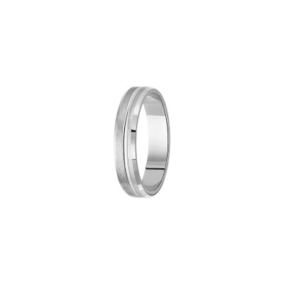 Alliance Les Essentielles Nolan en platine et or blanc, largeur 4mm