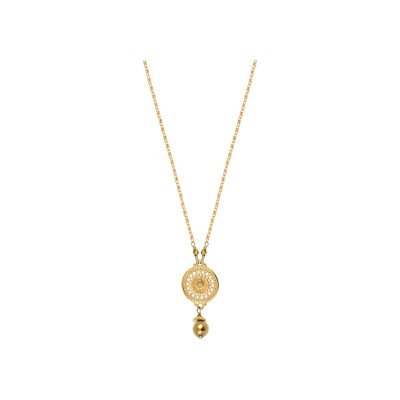 Collier Satellite Noor en plaqué or et hématite dorée