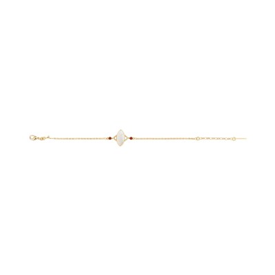 Bracelet SATELLITE Noto en plaqué or, nacre et citrine