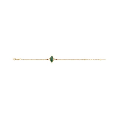 Bracelet SATELLITE Noto en plaqué or et grenat
