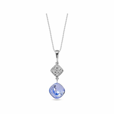 Collier Spark Ravalli en argent plaqué platine et cristaux