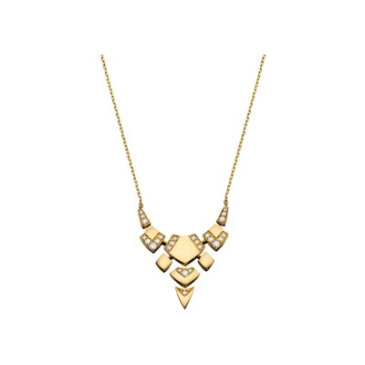 Collier Akillis Python en or jaune et diamants