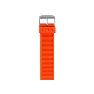 Bracelet de montre Briston interchangeable en caoutchouc siliconé orange