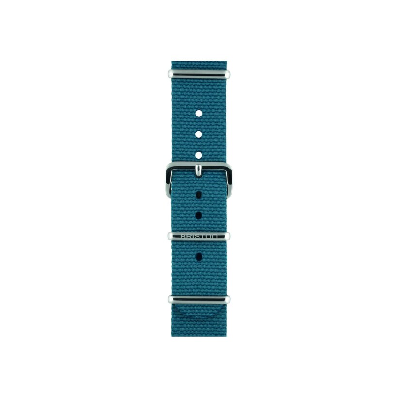Bracelet de montre Briston en nato bleu canard