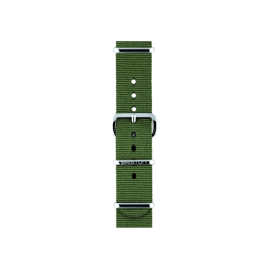 Bracelet de montre Briston en nato vert militaire