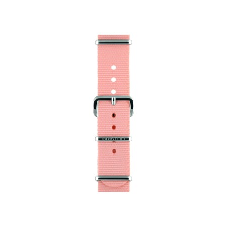 Bracelet de montre Briston en nato rose poudré