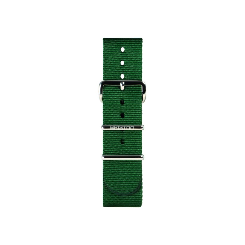 Bracelet de montre Briston en nato vert anglais