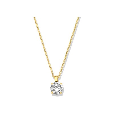 Pendentif Naiomy Moments en argent doré et oxyde de zirconium