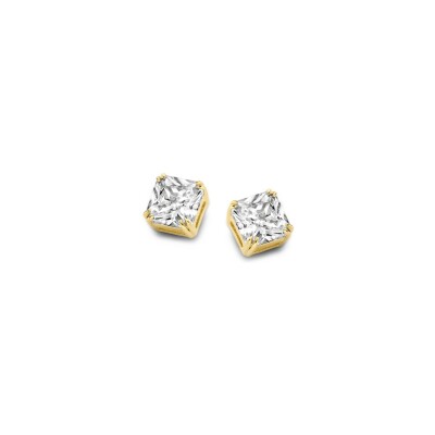 Boucles d'oreilles Naiomy Moments en argent doré et oxydes de zirconium